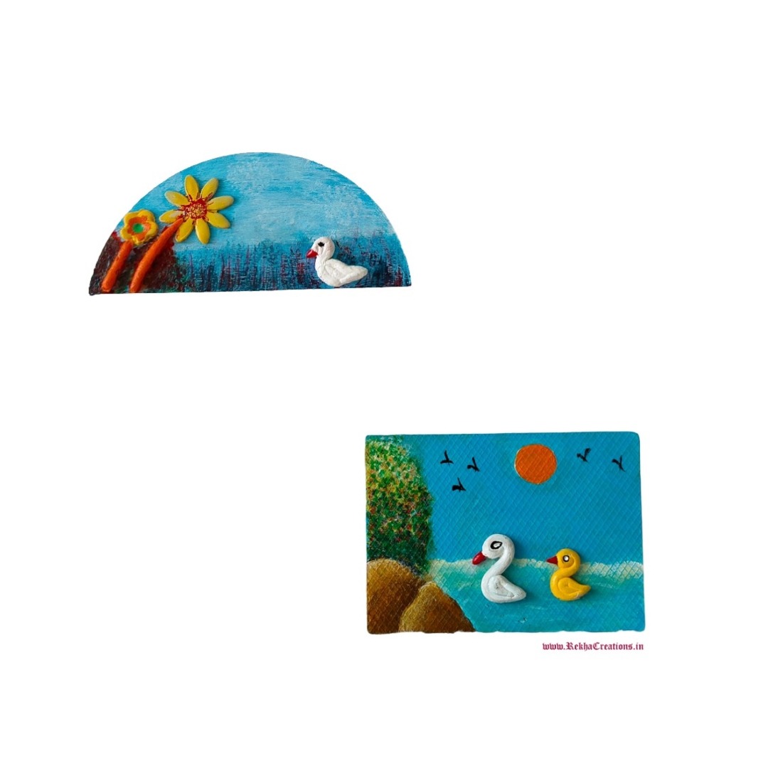 Fridge Magnet - The Serene Pond Duo